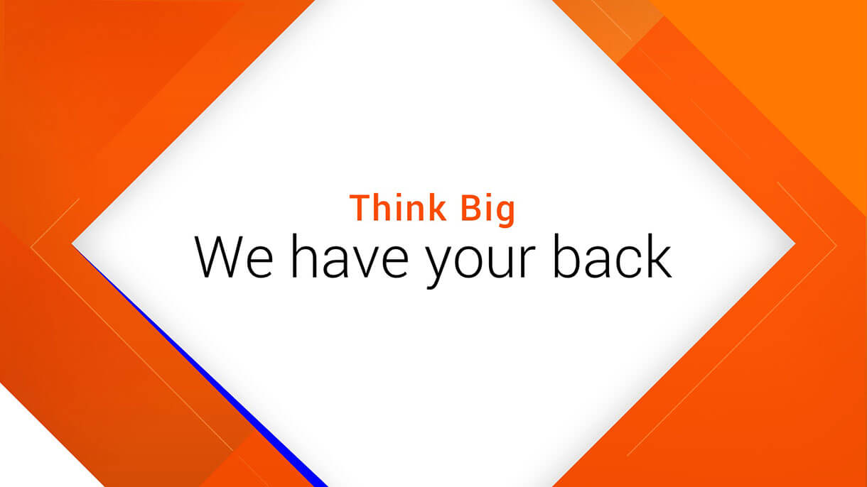 Informatica Slide: Think big. We have your back.